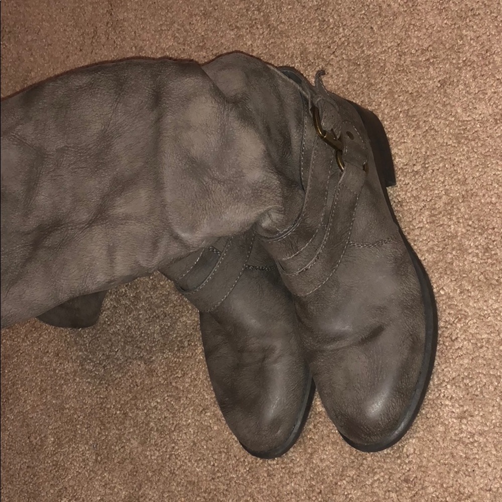 High boots.